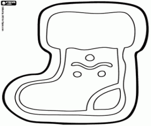 Kerstman laarskoekje kleurplaat