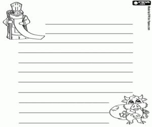 Kerstmis brief met Sint Nicolaas kleurplaat