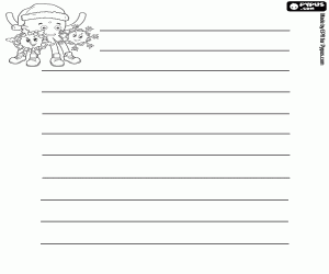 Kerstmis brief versierd met Pypus kleurplaat