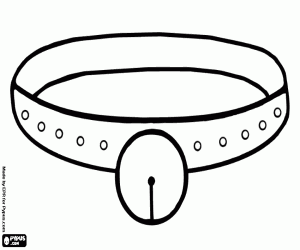 Ketting met kleine bell kleurplaat