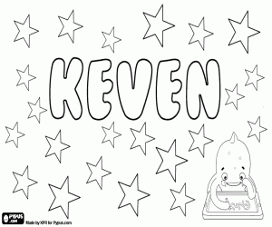 Keven, variant van Kevin kleurplaat