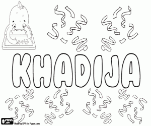 Khadija, Arabische naam kleurplaat