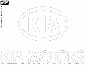 KIA Motors logo kleurplaat