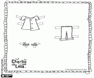 Kleding op spel met Lola kleurplaat