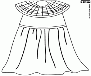 Kleding voor vrouw in het oude Egypte kleurplaat