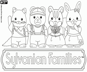 Kleine dieren van Sylvanian Families kleurplaat