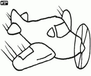 Kleine propeller vliegtuig kleurplaat