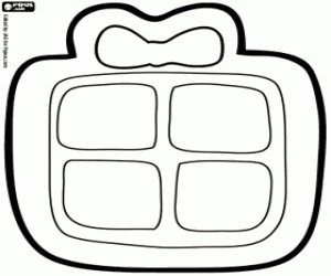 Koekje als een kerstcadeau kleurplaat