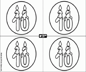 Komen aan mijn tien jaar partij kleurplaat