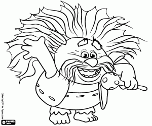 Koning Peppy met een rammelaar kleurplaat