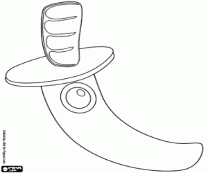 Een kromzwaard, een oosterse wapen kleurplaat