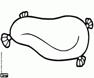 Een kussen voor de hond kleurplaat