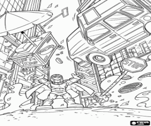 Het kwaad Magneto, SuperHeroSquad kleurplaat