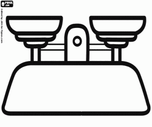 Een laboratorium weegschaal kleurplaat
