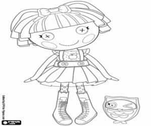Een Lalaloopsy pop met een uil kleurplaat