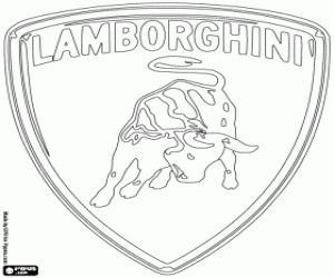 Lamborghini logo kleurplaat