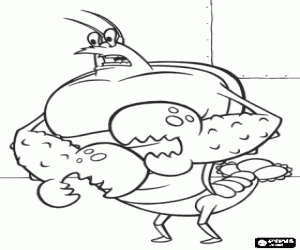 Larry, SpongeBob karakter kleurplaat