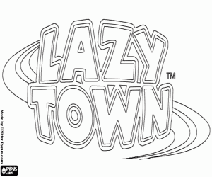 Lazy Town logo kleurplaat