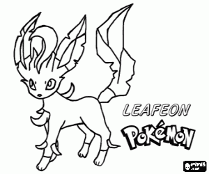 Leafeon, Pokémon kleurplaat