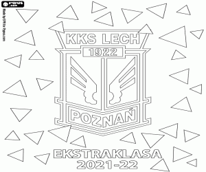 Lech Poznan, kampioen 2021-2022 kleurplaat