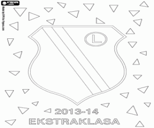 Legia Warschau, kampioen 2013-2014 kleurplaat