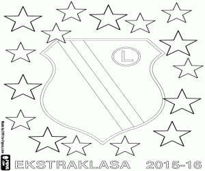 Legia Warschau, kampioen 2015-2016 kleurplaat