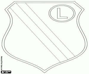 Legia Warschau logo kleurplaat