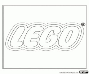 Lego logo, constructiespeelgoed kleurplaat