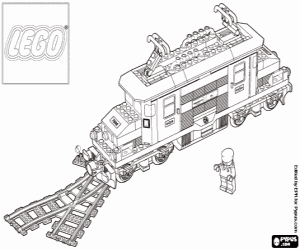 Een Lego-trein kleurplaat