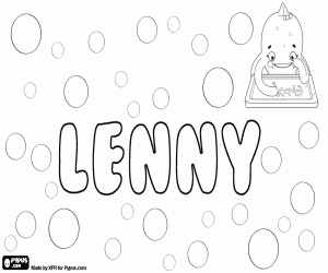 Lenny, unisex naam kleurplaat