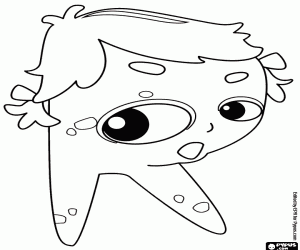 Letter R, een verlegen monster kleurplaat