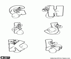 Letters G aan R en de kleine muis kleurplaat