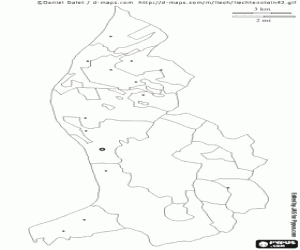 Liechtenstein kaart kleurplaat