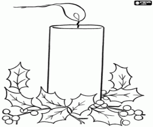 Lijst belangrijkst met kerst kaars kleurplaat