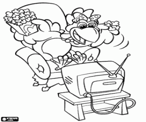 Lilica de kip en de televisie kleurplaat