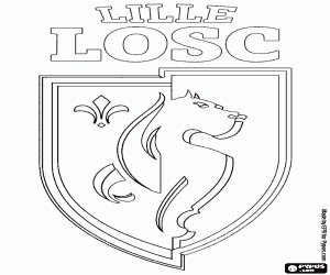 Lille LOSC embleem kleurplaat