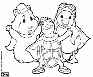 Linny, Tuck en Ming Ming, Wonder Pets kleurplaat