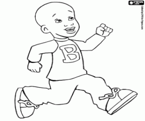 Little Bill met zijn t-shirt kleurplaat