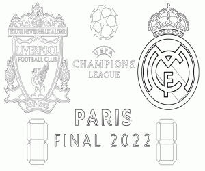 Liverpool vs Real Madrid, finale kleurplaat