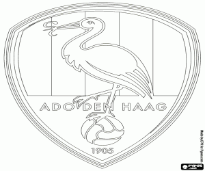 Logo van ADO Den Haag kleurplaat
