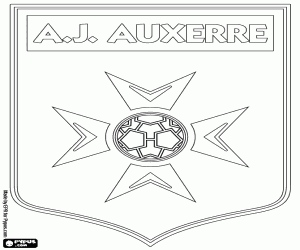 Logo van AJ Auxerre kleurplaat