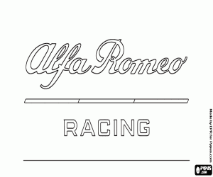 Logo van Alfa Romeo Racing kleurplaat