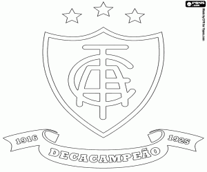 Logo van América Mineiro kleurplaat