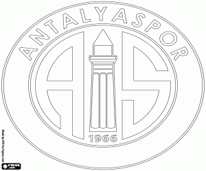 Logo van Antalyaspor kleurplaat