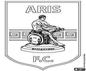 Logo van Aris Thessaloniki FC kleurplaat
