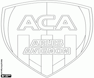 Logo van Athletic Club Arles-Avignon kleurplaat