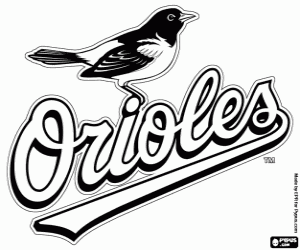 Logo van Baltimore Orioles kleurplaat