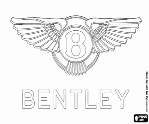 Logo van Bentley kleurplaat