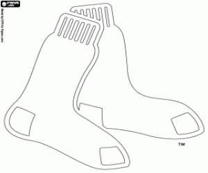 Logo van Boston Red Sox kleurplaat