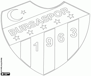 Logo van Bursaspor kleurplaat